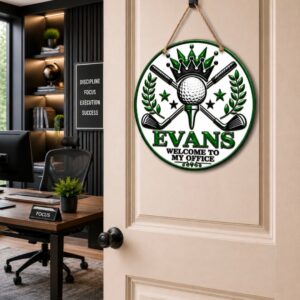 Personalized Golf Office Door Sign
