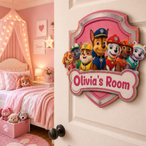 Girls Personalized Bedroom Door Sign