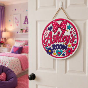 Personalized Bedroom Door Sign