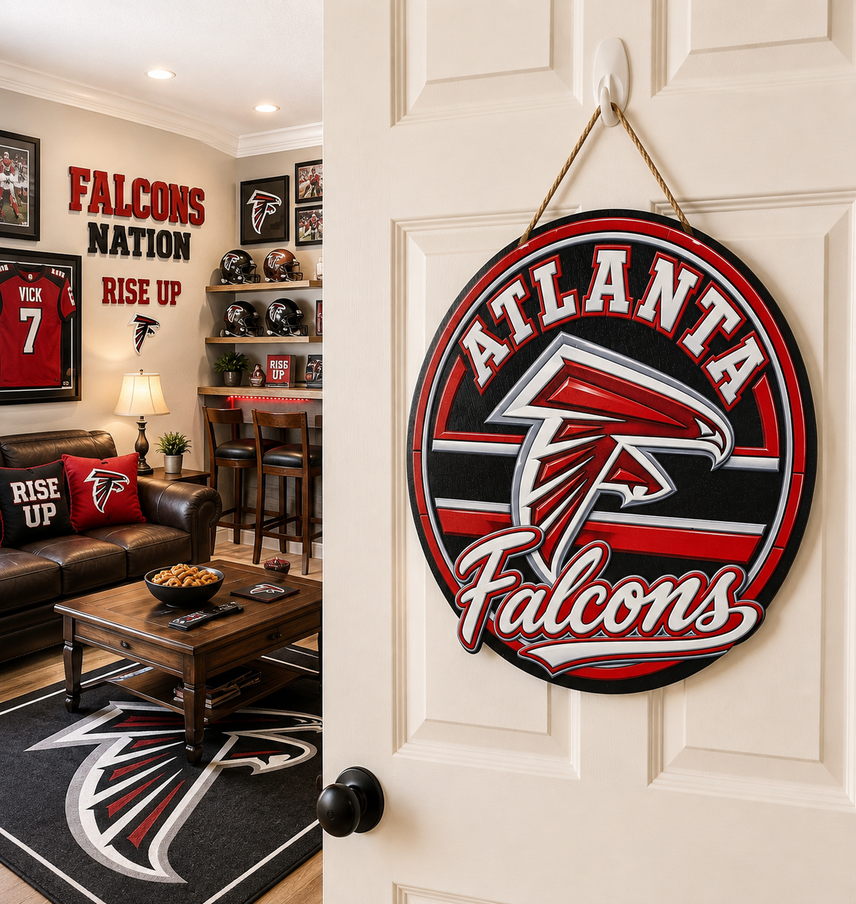 Sports Fan Inspired Wooden Door Sign