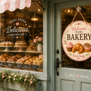 Specialty Custom Wooden Storefront Door Signs
