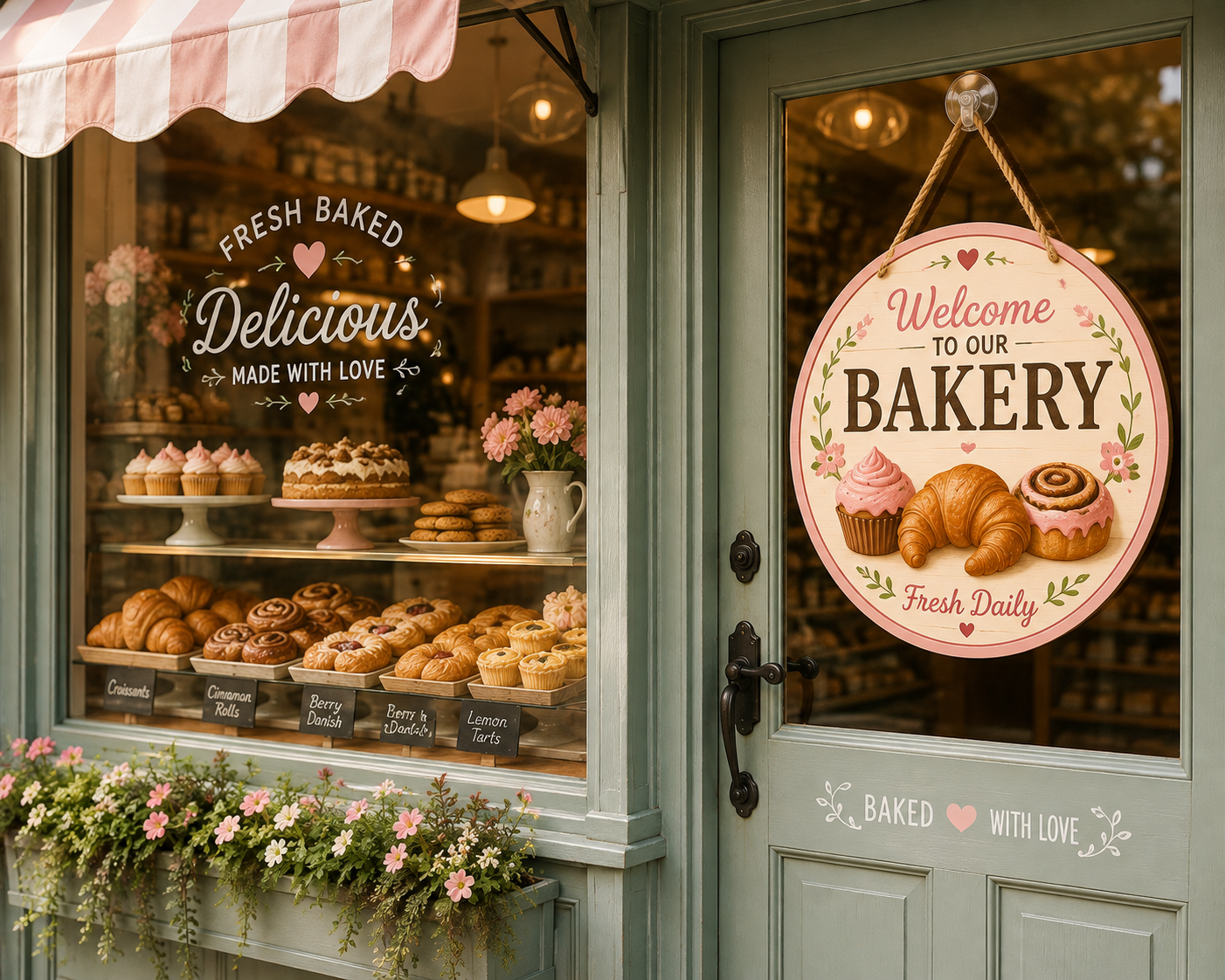 Specialty Custom Wooden Storefront Door Signs