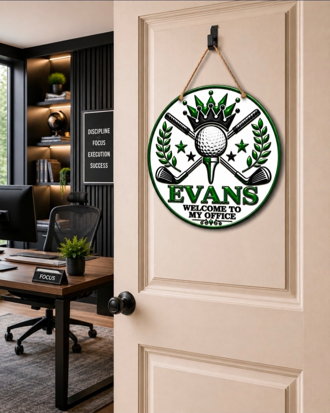 Personalized Golf Office Door Sign